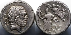 Crawford 397/1, P.LENT P.F L.N Q (P. Cornelis Lentulus Spinther) Denar 74, Rom