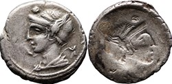 Crawford 405/1b, M.PLAETORIVS CEST (M. Plaetorius M.f.Cestianus), Denarius