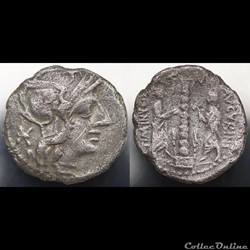 Crawford 243/1, TI.MINVCI C.F. AVGURINI (T. Minucius C. f. Augurinus) Denar, 134, Rom