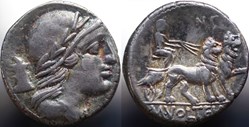 Crawford 385/4, M.VOLTEI M.F (M. Volteius M.f.) Denarius, 78 B.C. Rome