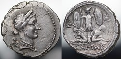 Crawford 468/1 CAESAR (C.Iulius Caesar), Denar