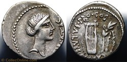 Crawford 501/1 CAEPIO BRVTVS PRO COS (M. Iunius Brutus), Denar