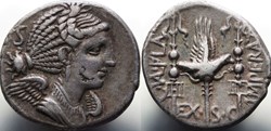 Crawford 365/1b, C VAL FLA IMPERAT (C. Valerius Flaccus), Denarius, 82 B.C, Massalia