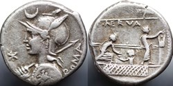 Crawford 292/1, P. NERVA (P. Licinius Nerva) Denar, 112 o. 113, Rom