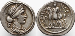 Crawford 430/1 P.CRASSVS M.F.(P. Licinius Crassus M.f.), Denarius
