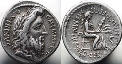 Crawford 427/2, C.MEMMI C.F (C. Memmius C.f.) Denar 57 B.C.
