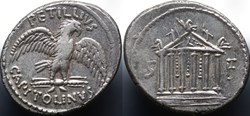 Crawford 487/2b PETILLIVS CAPITOLINVS (Petillius Capitolinus) Denarius, 43 B.C. Rom