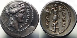 Crawford 427/1, C.MEMMI C.F (C. Memmius C.f.) Denarius 57 B.C.