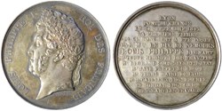 Pose de la première pierre du pont du change, 1843