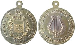 Concours musical de 1877, médaillette