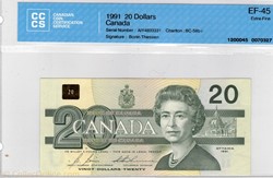 Billet de 20 dollars 1991
