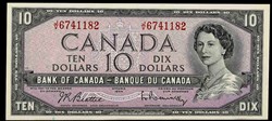 billet de 10 dollars 1954