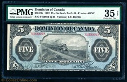 billet de 5 dollars 1912