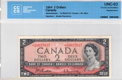 Billet de 2 dollars 1954 BC-38bA