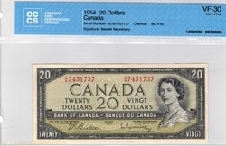 Billet de 20 dollars 1954