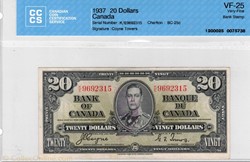 billet de 20 dollars 1937