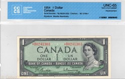 Billet 1 dollar 1954