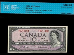 billet de 10 dollars 1954