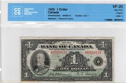 billet de 1 dollar 1935