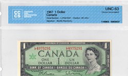 billet de 1 dollars 1967