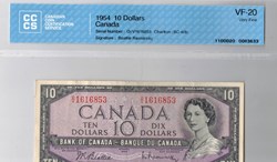 billet de 10dollars 1954