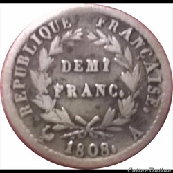 Demi franc 1808 A