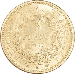 5 francs Hercule 1873 A