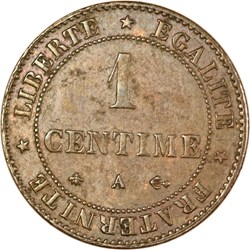 1 centime Cérès 1872 A