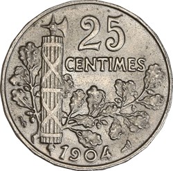 25 centimes Patey 1904 (MS63)