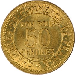 50 centimes Chambres de Commerce 1927