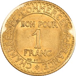 1 franc Chambres de Commerce 1923