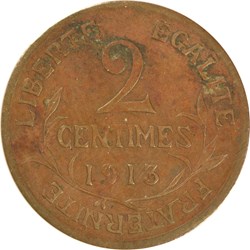 2 centimes Daniel-Dupuis 1913