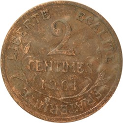 2 centimes Daniel-Dupuis 1901