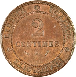 2 centimes Cérès 1891 A