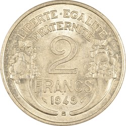 2 francs Morlon 1949 B