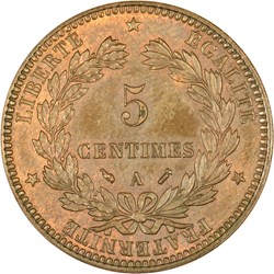 5 centimes Cérès 1893 A