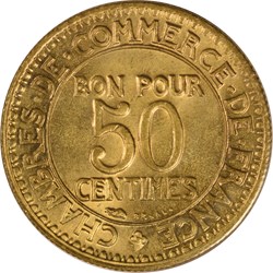 50 centimes Chambres de Commerce 1923