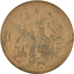 5 centimes Daniel-Dupuis 1898 flan mat