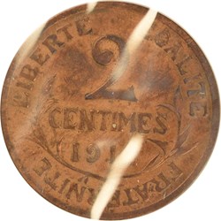 2 centimes Daniel-Dupuis 1912