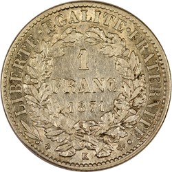 1 franc Cérès 1871 K