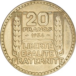 20 francs Turin 1934