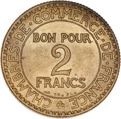 2 francs Chambres de Commerce 1925