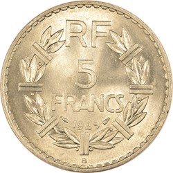 5 francs Lavrillier 1949 B