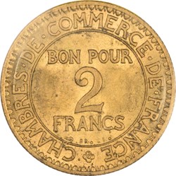 2 francs Chambres de Commerce 1921