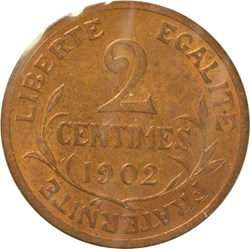 2 centimes Daniel-Dupuis 1902
