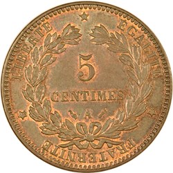 5 centimes Cérès 1891 A