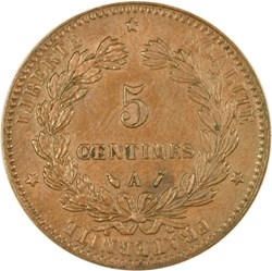 5 centimes Cérès 1888 A