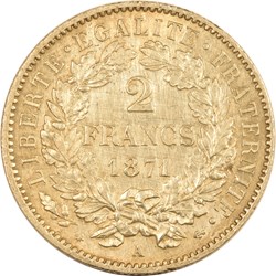 2 francs Cérès 1871 A