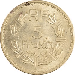5 francs Lavrillier 1946 B
