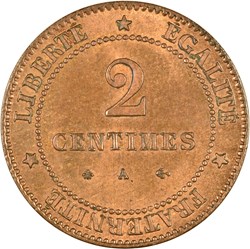 2 centimes Cérès 1877 A